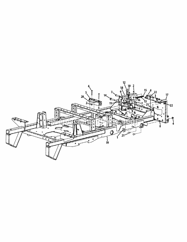Frame Diagram and Parts List for S6031-KW 53DI8DU6050 Cub Cadet Sprayer